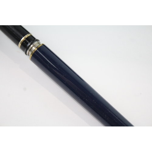 446 - Vintage Sheaffer Targa Navy Lacquer Fountain Pen 14ct Nib WRITING Boxed