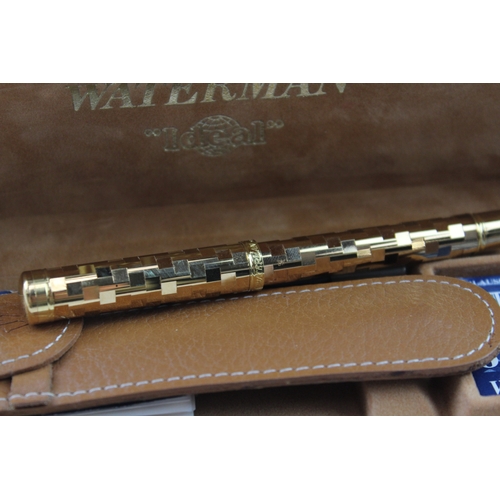 447 - Vintage Waterman Le Lady Gold Plated Ladies Fountain Pen w/ 18ct Nib WRITING