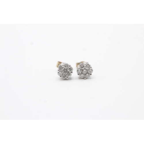 50 - 9ct gold diamond stud earrings (1.2g)