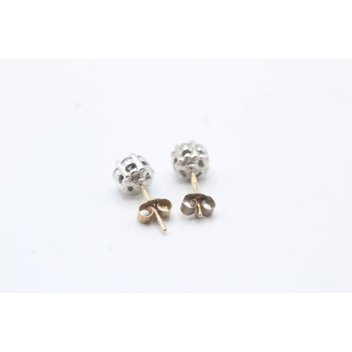 50 - 9ct gold diamond stud earrings (1.2g)