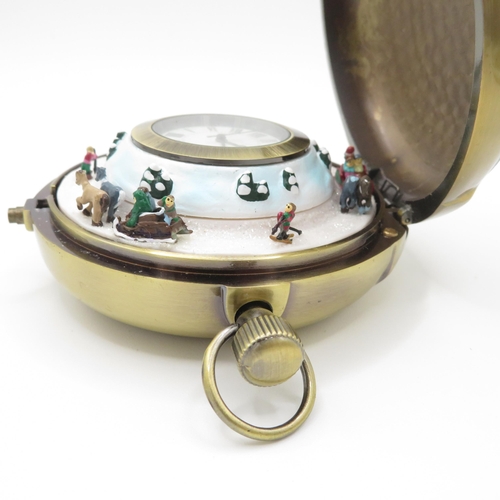 424 - Oversized musical pocket watch