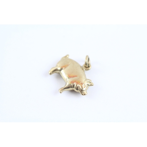 71 - 9ct gold pig charm (0.7g)