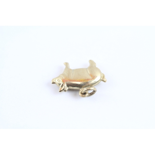 71 - 9ct gold pig charm (0.7g)