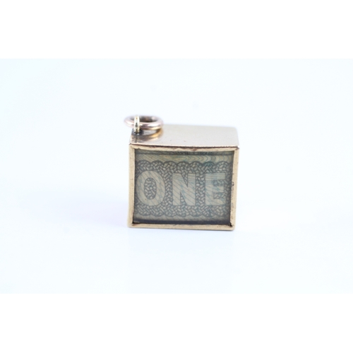 75 - 9ct gold emergency money charm (3.1g)