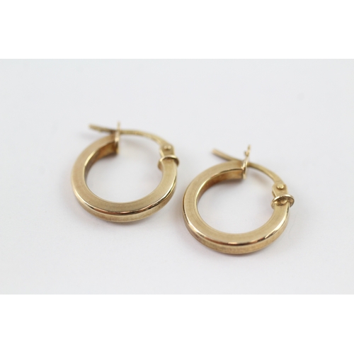 88 - 9ct gold hoop earrings (0.8g)