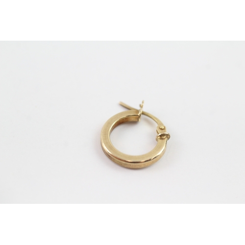 88 - 9ct gold hoop earrings (0.8g)