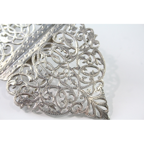 301 - Antique Late Victorian 1901 Birmingham Sterling Silver Ladies Belt Buckle (41g)