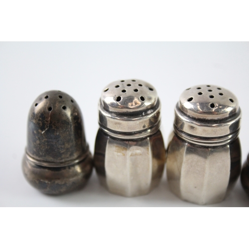 315 - 4 x Antique .925 Sterling Silver Small Pepperettes / Shakers Inc Novelty (16g)