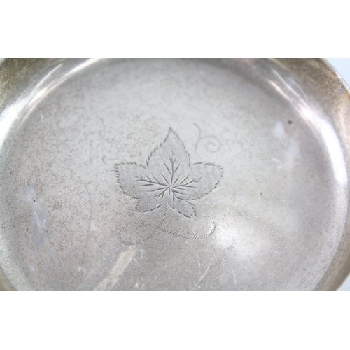 322 - Vintage 1968 Birmingham Sterling Silver Pin / Trinket Dish w/ Leaf Detail (39g)