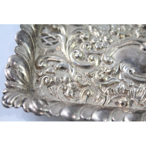 329 - Antique Edwardian 1903 Birmingham Sterling Silver Ornate Pin / Trinket Dish 42g