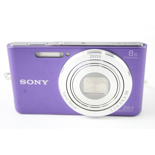 386 - Sony Cybershot DSC-W830 Digital Compact Camera Working w/ Zeiss 8x Zoom Lens