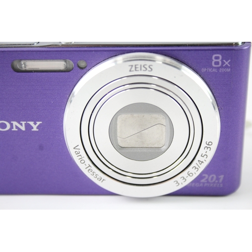 386 - Sony Cybershot DSC-W830 Digital Compact Camera Working w/ Zeiss 8x Zoom Lens