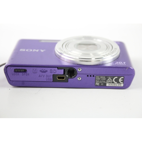 386 - Sony Cybershot DSC-W830 Digital Compact Camera Working w/ Zeiss 8x Zoom Lens