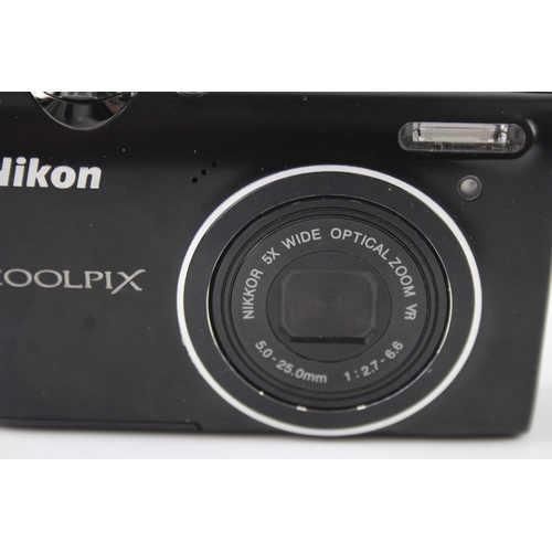 393 - Nikon Coolpix S5100 Digital Compact Camera Working w/ 8x Optical Zoom