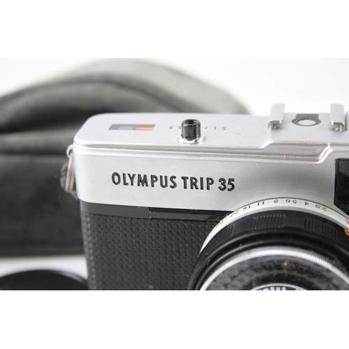 396 - Olympus Trip 35 Vintage Compact Film Camera Working w/ D. Zuiko 40mm F/2.8 Lens