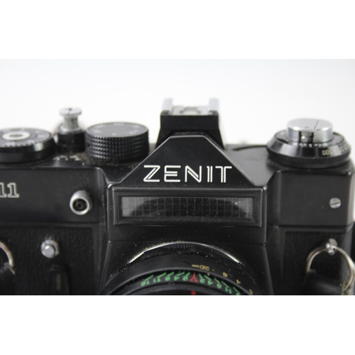 403 - Manual SLR Zenit 11 w/ Helios-44-2 58mm F/2 Manual Camera Lens & Film