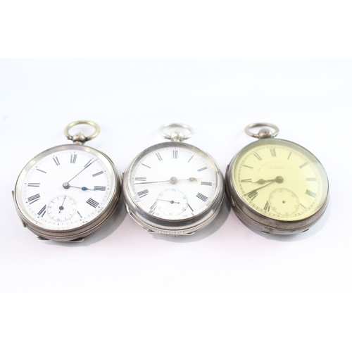 412 - Vintage Mixed Purity Silver Cased Pocket Watches Mechanical UNTESTED