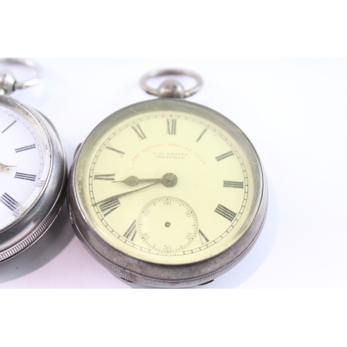 412 - Vintage Mixed Purity Silver Cased Pocket Watches Mechanical UNTESTED