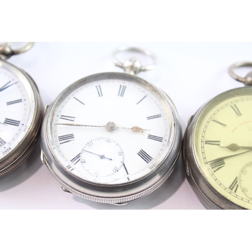 412 - Vintage Mixed Purity Silver Cased Pocket Watches Mechanical UNTESTED