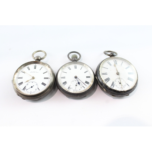 415 - Vintage Mixed Purity Silver Cased Pocket Watches Mechanical UNTESTED