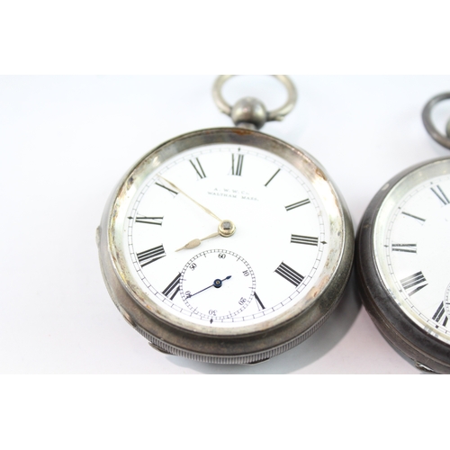 415 - Vintage Mixed Purity Silver Cased Pocket Watches Mechanical UNTESTED