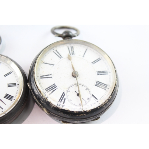 415 - Vintage Mixed Purity Silver Cased Pocket Watches Mechanical UNTESTED