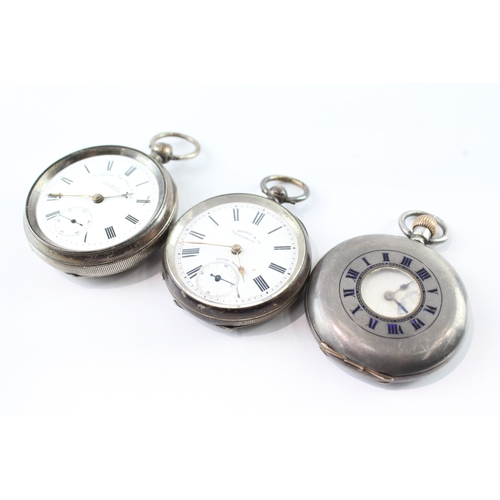 416 - Vintage Mixed Purity Silver Cased Pocket Watches Mechanical UNTESTED