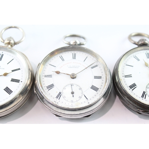 422 - Vintage Mixed Purity Silver Cased Pocket Watches Mechanical UNTESTED