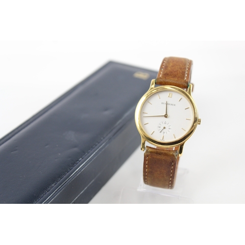 425 - Bucherer Gold Tone Dress Watch Hand-Wind WATCH RUNS