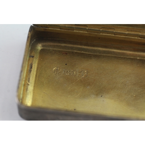 297 - Antique George IV 1829 Birmingham Sterling Silver Nathanial Mills Snuff Box 27g