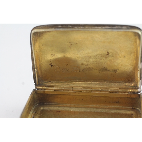 297 - Antique George IV 1829 Birmingham Sterling Silver Nathanial Mills Snuff Box 27g