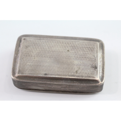 297 - Antique George IV 1829 Birmingham Sterling Silver Nathanial Mills Snuff Box 27g