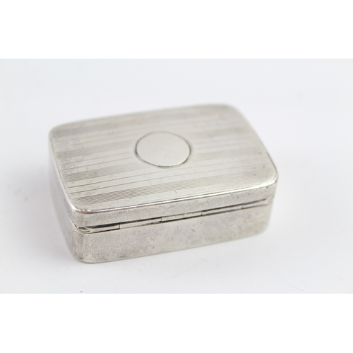 312 - Antique Edwardian 1910 Birmingham Sterling Silver Snuff Box (34g)