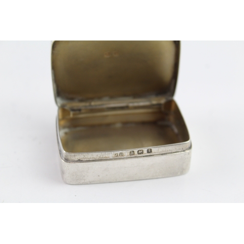 312 - Antique Edwardian 1910 Birmingham Sterling Silver Snuff Box (34g)