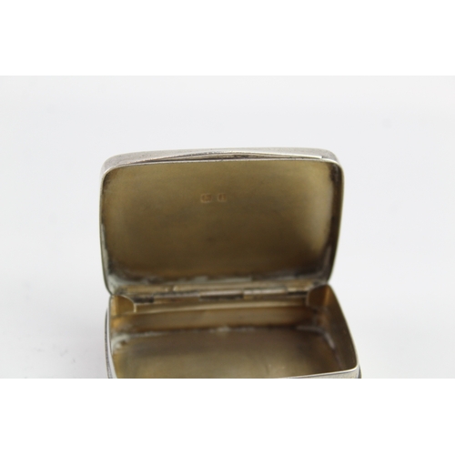 312 - Antique Edwardian 1910 Birmingham Sterling Silver Snuff Box (34g)