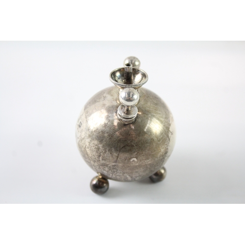 315 - Antique Victorian 1898 London Sterling Silver Grenade Table Lighter (113g)