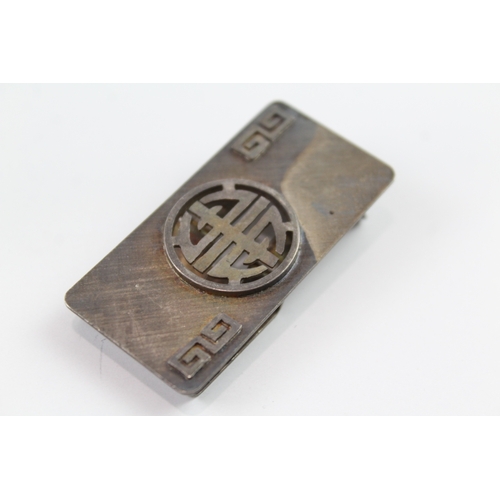 321 - Vintage Stamped .950 Chinese Silver Gents Money Clip (14g)