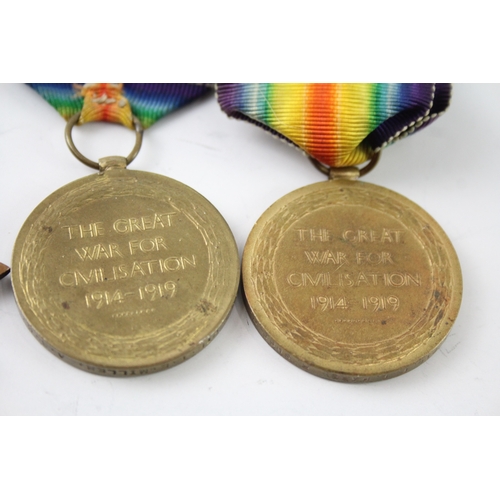 336 - WW1 Medals 1914-15 Star Pte Horn ASC Victory Pte Miller ASC & Pte Hare Sussex R