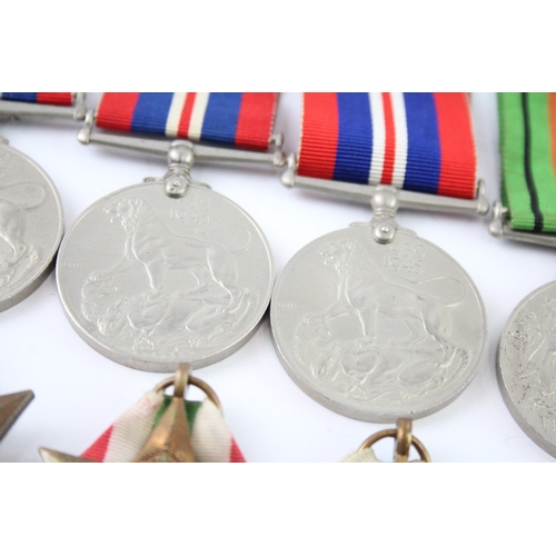 337 - WW2 Medals Inc Africa Star, 8th Army Bar, Italy Star, Etc x 10