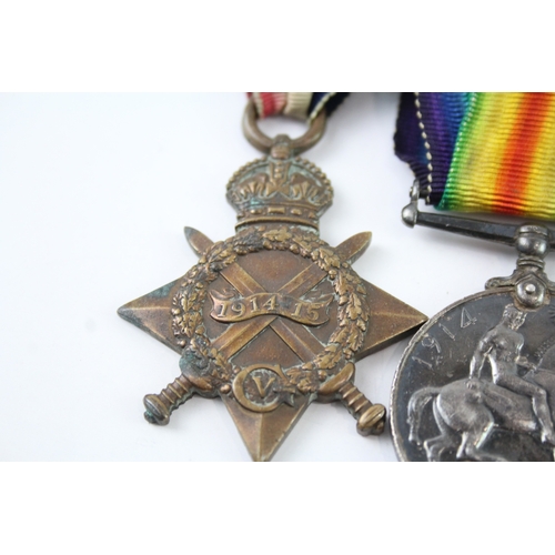 339 - Mounted WW1 1914-15 Star Trio S-4967 Pte T Willing's Gordons