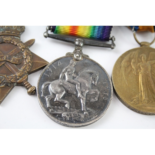 339 - Mounted WW1 1914-15 Star Trio S-4967 Pte T Willing's Gordons