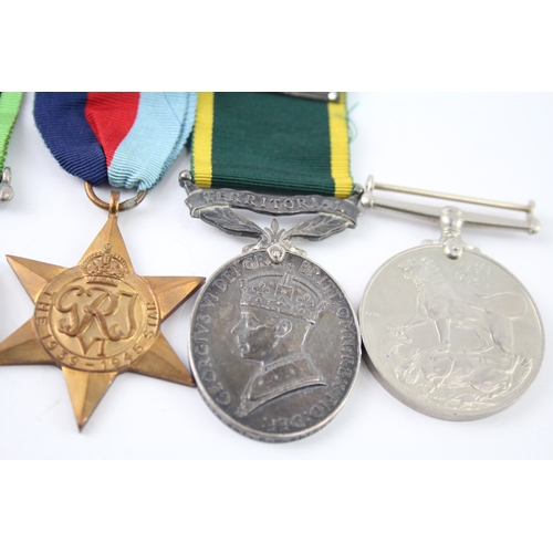 350 - WW2 Territorial medal group - France and Germany star etc.  Territorial - 2084174 S.Sgt. R.W.Bright ... 