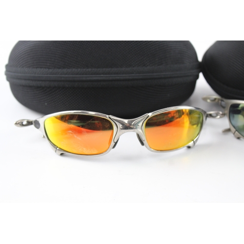 380 - Oakley X-Metal Sunglasses In Cases Polarised Chrome x 2