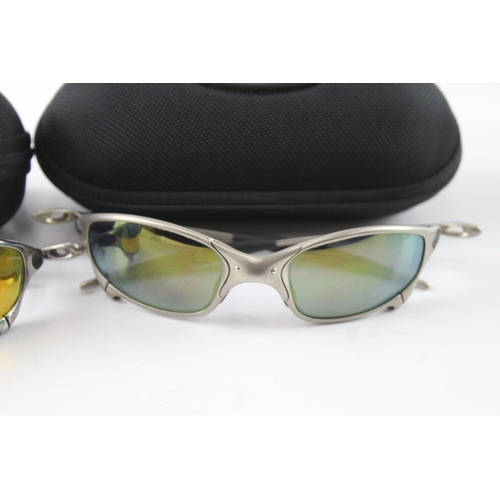 380 - Oakley X-Metal Sunglasses In Cases Polarised Chrome x 2