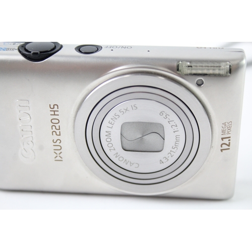 396 - Canon IXUS 220 HS Digital Compact Camera Working w/ Canon 5x Optical Zoom Lens