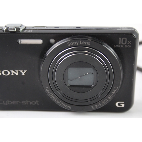 397 - Sony Cybershot DSC-WX220 Digital Compact Camera Working w/ Sony 10x Optical Zoom