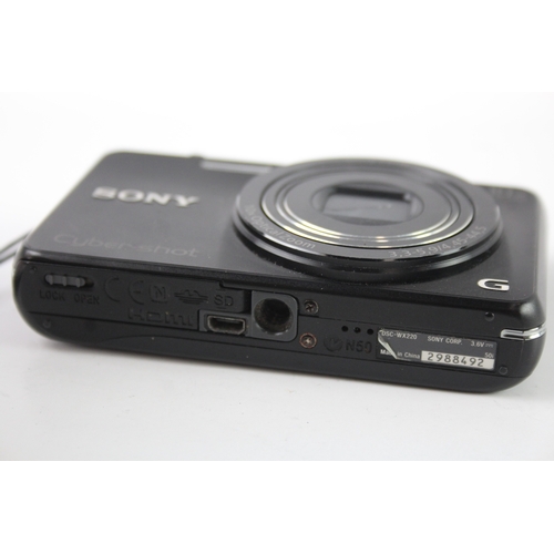 397 - Sony Cybershot DSC-WX220 Digital Compact Camera Working w/ Sony 10x Optical Zoom