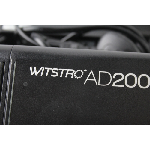 414 - Godox Witstro AD200 Electronic Flash Gun Working w/ Case & Charger