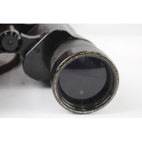 435 - Carl Zeiss Jena D.F. 7x50 WW2 Binoculars Mechanically Working w/ Swastika