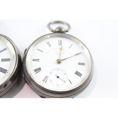 446 - Assorted Vintage Mixed Grade Silver Pocket Watches Key Wind UNTESTED x 3